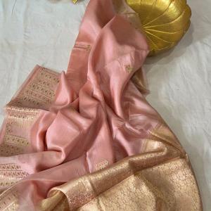 Light Pink Mango Silk Saree