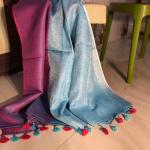Light Blue Handloom Linen Saree
