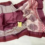 Tussar Wine Colour Dupatta