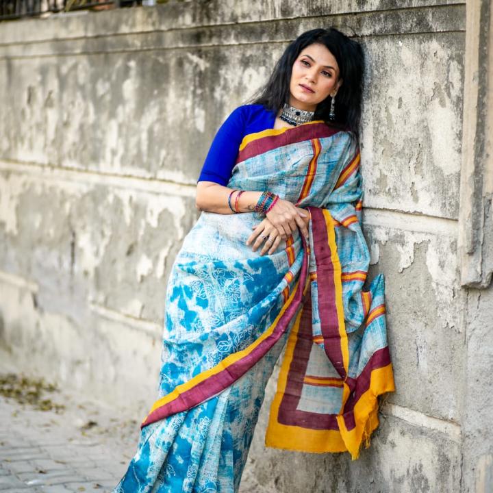 Pure Desi Tussar Silk Saree