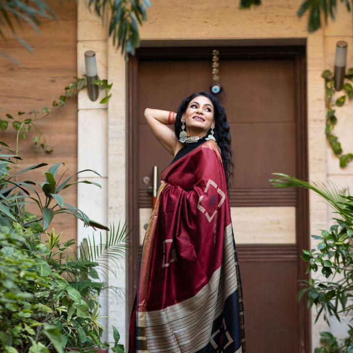 Katiya Work on Dupion Silk & Raw Silk Sarees: A Timeless Handcrafted Legacy
